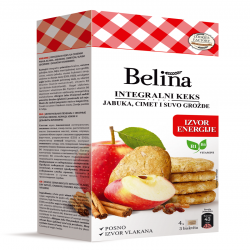 BELINA-INTEGRALNI KEKS SA JABUKOM I CIMETOM 120G 