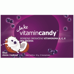 PACKOM-BOMBONE JAKE KOKOS&RIBIZLA 18GR 