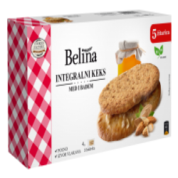 BELINA-INTEGRALNI KEKS MED & BADEM 160G 